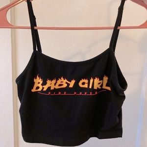 Shein Black Crop Top - Size Small